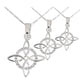 Pack 3 Kits Nudo De Bruja Celta 925 + Cadena Plata Ley S925 Blanco