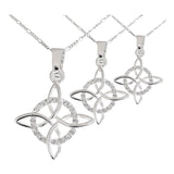 Pack 3 Kits Nudo De Bruja Celta 925 + Cadena Plata Ley S925 Blanco