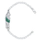 Esclava Pulsera San Judas Zirconia Cubana Plata 925 4 Mm