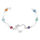 Pulsera Corazón Mariposas Piedra Natural Cuarzo Plata 925