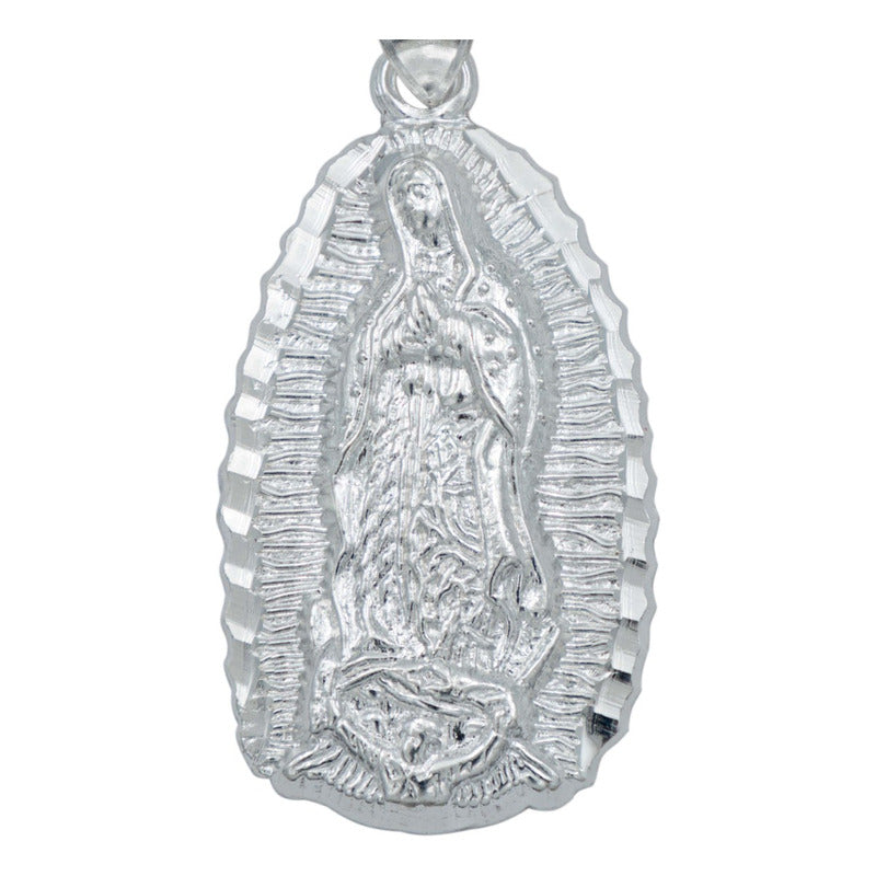Dije Virgencita De Guadalupe Troquelada Grande Plata 925