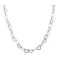 Cadena Collar Tejido Corazón Amor Plata Ley 925 55cm X 0.4cm