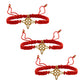 Pack 3 Piezas Pulseras Nudo De Bruja Artesanal Tejido Hilo