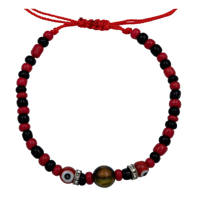 2 Piezas Pulsera Ojo Turco Suerte Protección Liston Rojo