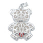 Dije Osito Corazón Zirconias Amor Regalo Plata 925