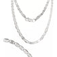 Cadena Marinera Lisa Hombre Mujer Plata Ley 925 55 Cm X 4 Mm Plateado