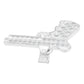 Dije Chico Pistola Glock Revolver Hombre Zirconias Plata 925 Blanco