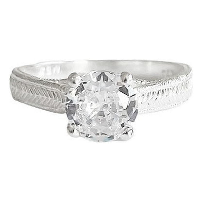 Anillo De Compromiso Promesa Boda Corona Plata Ley .925