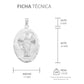 Dije Medalla Oval Diamantada San Judas Plata 925 1.7 Cm