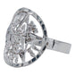 Anillo Tetragramaton Diamantado Hombre Mujer Plata 925