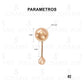 Arete Broquel Dormilona Bola Regalo #2 4 Mm Oro Rosa 10k