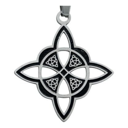 Collar Nudo De Bruja Triqueta Acero Inoxidable Regalo Cadena