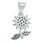 Dije Flor Primavera Zirconia Mujer Con Cadena Plata 925