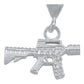 Dije Chico Rifle Asalta M16 Zirconias Hombre Regalo Plata925