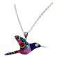 Collar Aretes Colibrí Artesanal Zirconias Plata Ley 925