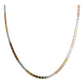 Cadena Y Brazalete Cola De Serpiente Tricolor Plata Ley 925