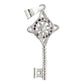 Dije Llave Nudo De Bruja Celta Zirconias Mediana Plata 925