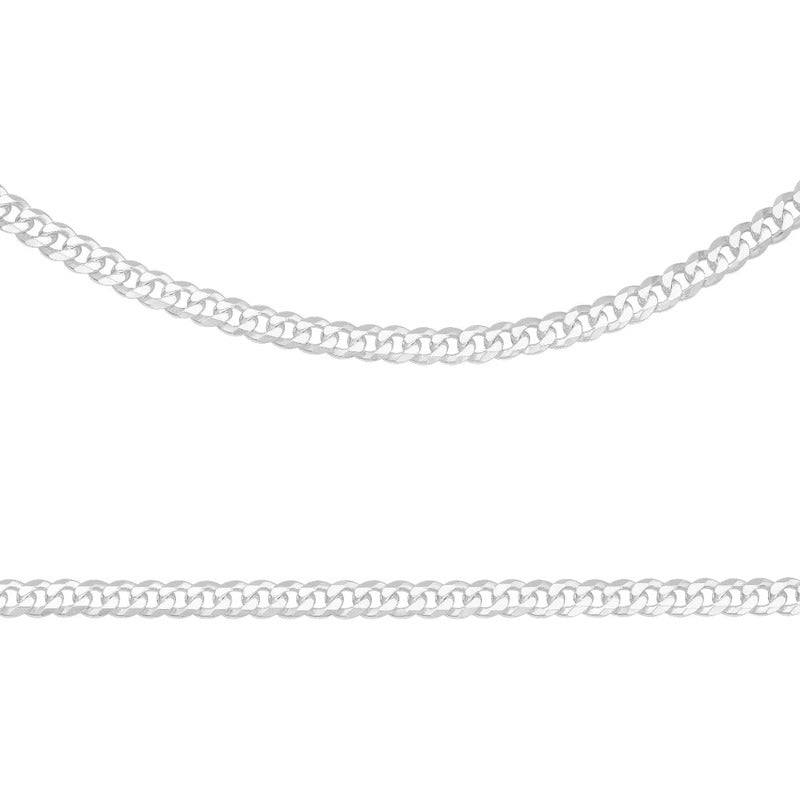 Pulsera Cubana Cerrada Hombre Mujer Regalo Plata S925 4 Mm Plateado 6 Cm 20 Cm