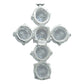 Dije Cruz Catolica De Zirconias Mediano Mujer Plata 925