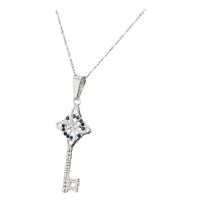Dije Llave Nudo De Bruja Plata 925 + Cadena Plata Ley 925