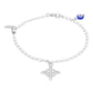 Pulsera Nudo De Bruja Básica Bola Facetada Mujer Plata 925 Plateado 18 Cm