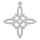 Dije Nudo De Bruja Premium Zirconias Clásico Mujer Plata 925 Blanco
