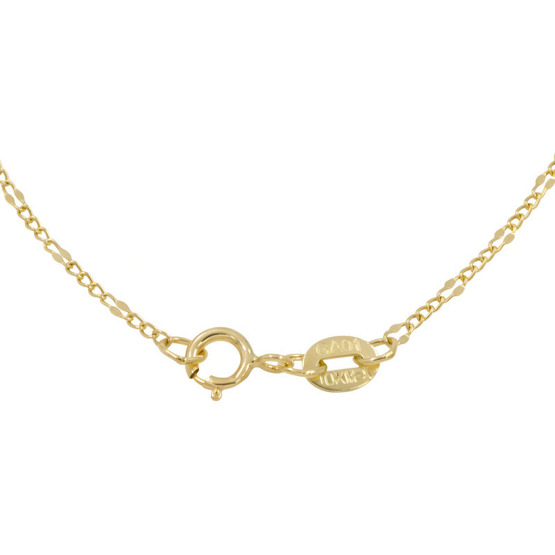 Cadena Granito Fígaro Mujer Regalo Oro 10k 45 Cm X 1 Mm 1.1g - Amarillo