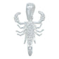 Dije Chico Alacran Zirconias Plata Italiana Ley 925 Plateado Alto/ancho 2.6 Cm X 1.5 Cm