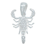 Dije Chico Alacran Zirconias Plata Italiana Ley 925 Plateado Alto/ancho 2.6 Cm X 1.5 Cm