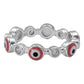 Anillo Ojo Turco Churumbela Completa Zirconias Plata 925