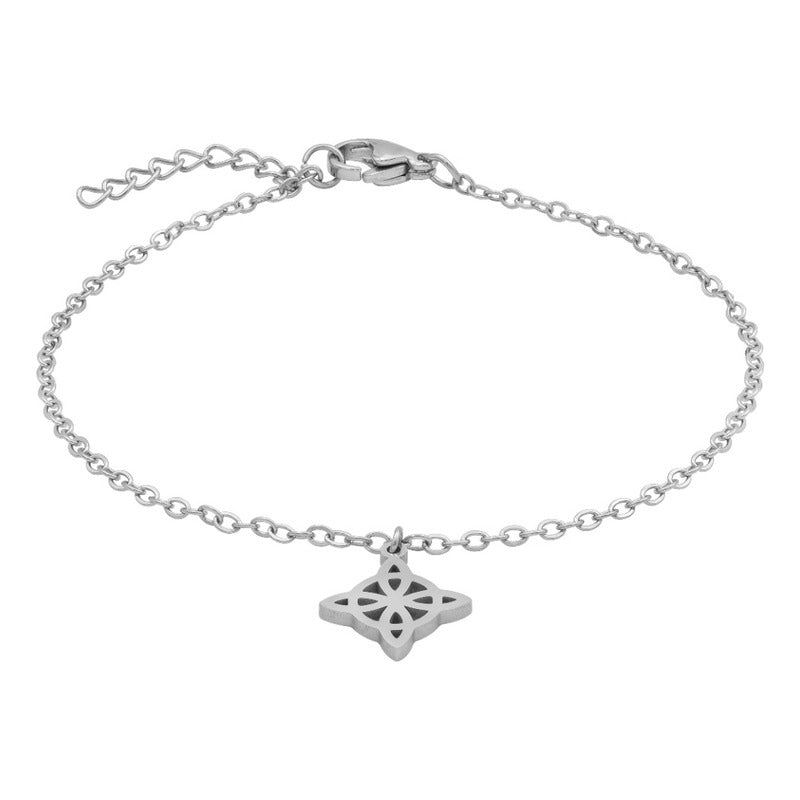 Joyaris Pulsera Ajustable Nudo Bruja Acero Inoxidable Mujer Plateado