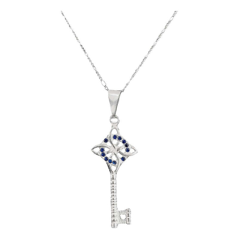 Dije Llave Nudo De Bruja Plata 925 + Cadena Plata Ley 925
