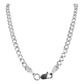 Cadena Cubana Gruesa Diamantada Plata 925 Hombre 70cm X 5mm