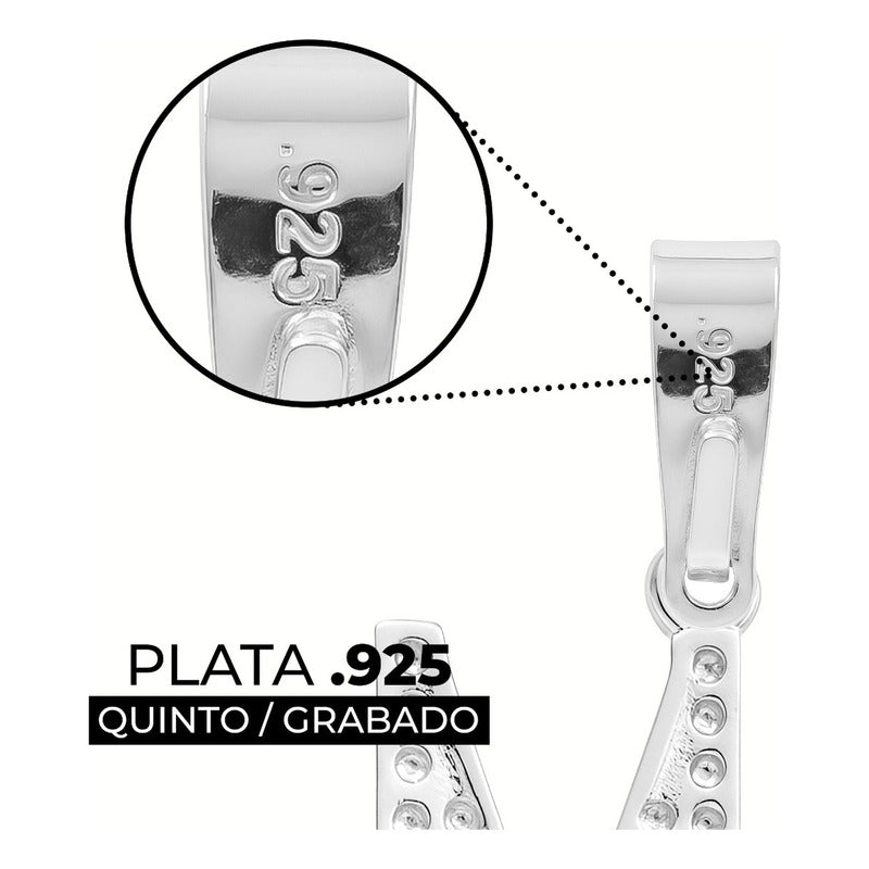 Dije Inicial De Plata 925 Zirconias  2 Cm Regalo Para Mujer M