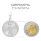 Dije Medalla Diamantada San Judas Zirconias Plata 925 2.3 Cm Blanco