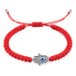 Pulsera Ajustable Hilo Rojo Mano De Fátima Ojo Turco Amuleto Rojo