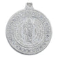 Dije Medalla Doble Vista San Judas Oración Zirconia Plata925
