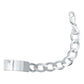 Pulsera Esclava Cubana Barbada Gruesa Hombre Plata 925 7 Mm