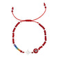 Pulsera Ajustable Nudo Bruja 7 Chakaras Ojo Turco Plata 925