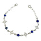 Pulsera Ajustable Nudo De Bruja Triqueta Ojo Turco Plata 925