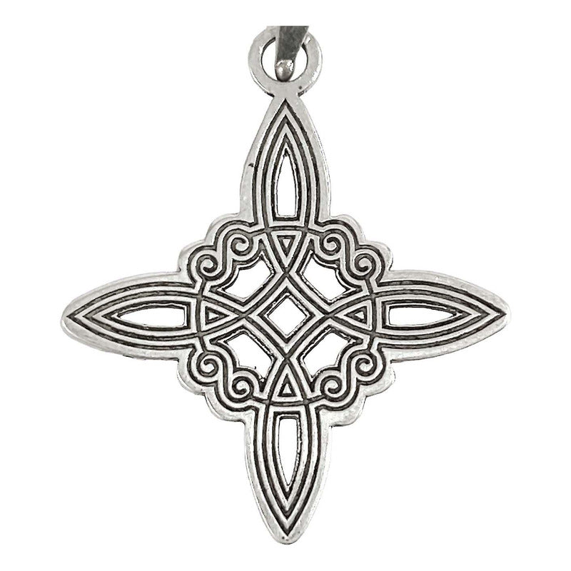 Dije Nudo De Bruja Amuleto Celta Laser Pavonado Plata 925
