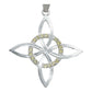 Collar Nudo De Bruja Celta Plano Zirconias Plata Ley S925