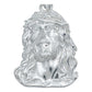Dije Grande Divino Rostro Jesus Cruz Liso Plata 925