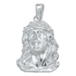 Dije Grande Divino Rostro Jesus Cruz Liso Plata 925