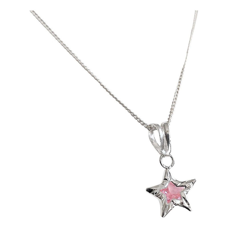 Juego Estrella Piedra Amor Regalo Mujer Promesa Plata 925