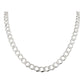 Cadena Barbada Diamantada Cubana Hombre Plata925 60cm X 1cm