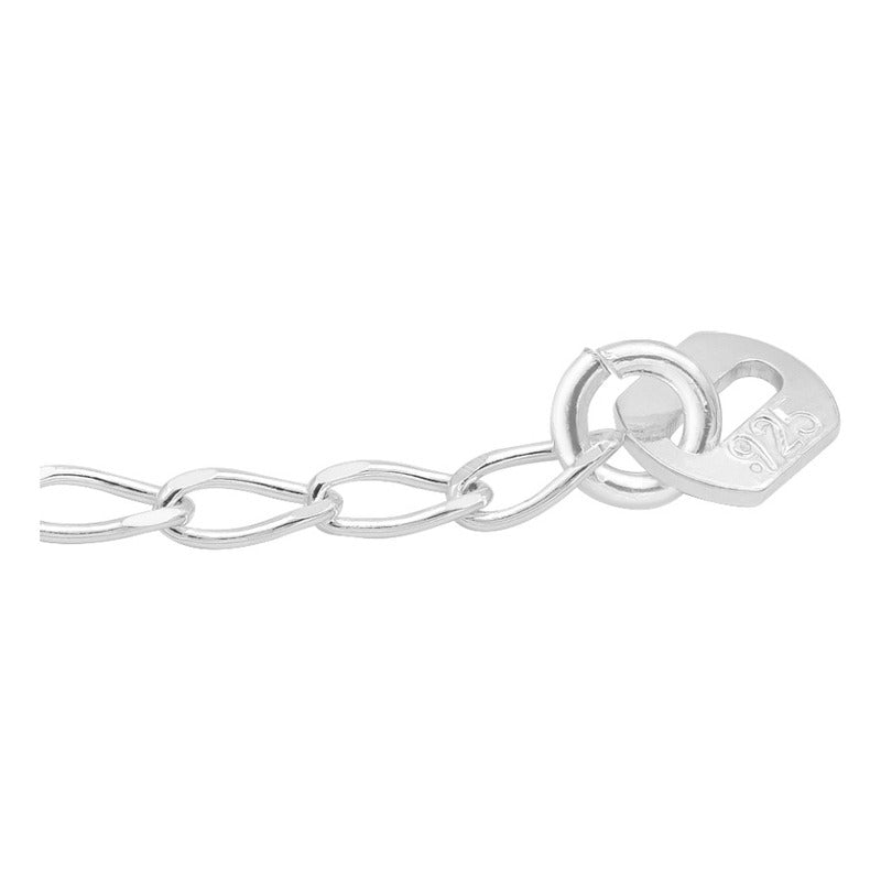 Pulsera Nudo De Bruja Colgantes Conector Liso Plata 925 Plateado 18 Cm