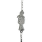 Pulsera Santa Muerte Grande Lisa Esclava Plata Ley 925