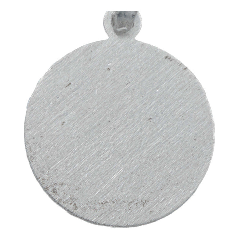 Dije Medalla Diamantada San Judas Tadeo Plata 925 1.7 Cm