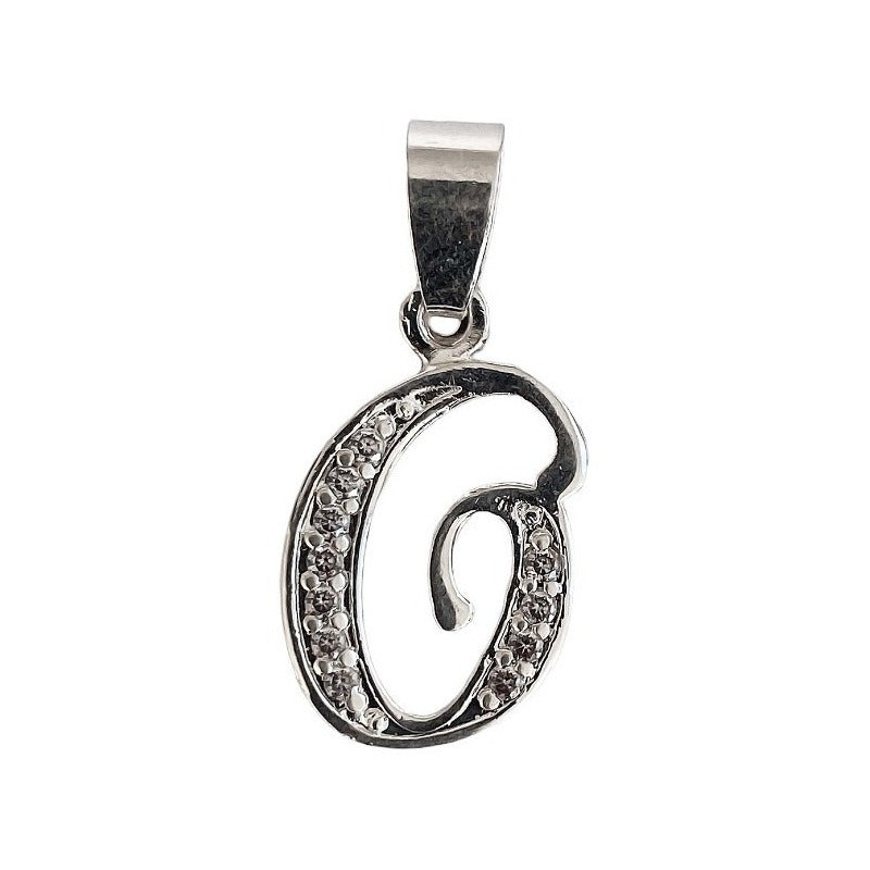 Dije Iniciales Abecedario Zirconias  Plata Solida Ley 925